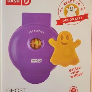 Dash Electric 350W - Ghost 4" Mini Waffle Maker Non Stick Purple Halloween